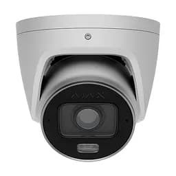 IP-відеокамера 8Mp Ajax TurretCam HLVF (8 Mp) White f=2.8-12mm, ІЧ+LED-підсвічування, з мікрофоном (26-00713)