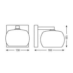 Бра Zuma Line W0076-01B-B5GQ VISTA - мініатюра 2