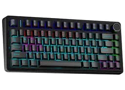 Клавиатура игровая проводная механическая AULA F75 Mechanical Black KRGD Blue switch ENG/UKR - мініатюра 3