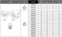 Голівка ударна TOPTUL 1-1/2" 65мм KABA4865 - мініатюра 2
