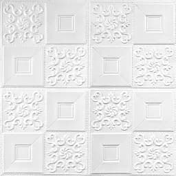 Самоклеюча декоративна стельова стінна 3D панель Sticker Wall фігури 700x700x5мм 114 SW-00000006