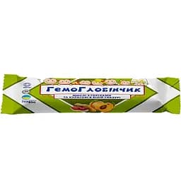Батончик Гемоглобінчик мюслі з горіхами та курагою в білій глазурі 40 г