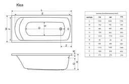 Ванна акрилова Radaway Kea з 170x75 + ніжки (WA1-04-170x075U) - мініатюра 4
