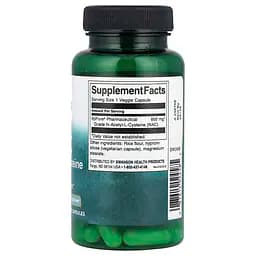 Амінокислота Swanson NAC N-Acetyl L-Cysteine 600 mg 60 капсул - мініатюра 2