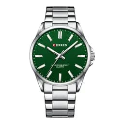 Наручний годинник чоловічий 9090 Silver-Green Curren acs0031462