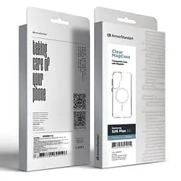 Чехол Samsung Galaxy S26 Plus 5G, Clear MagCase, прозрачный, противоударный, магнитный, панель-накладка с поддержкой MagSafe, поддержка беспроводной зарядки MagSafe, защита всего корпуса, TPU+PC, ArmorStandart (ARM89461) - мініатюра 3