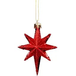 Прикраса-підвіска Chomik Зірки 9 см 4 шт. червона (5901292631147_3)