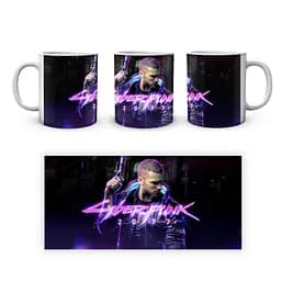 Кружка GeekLand Cyberpunk 2077 Кіберпанк 2077 Постер з рожевою назвою CY 02.570 - мініатюра 4
