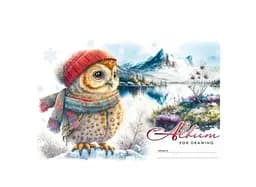 Альбом для малювання А4, 24 аркуші, 100 г/м², на скобі, дизайн 23045-23048