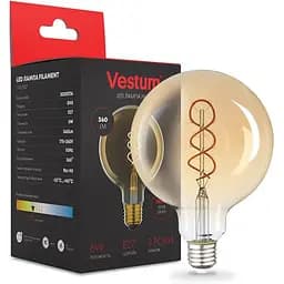 Нить лампа Vestum «винтаж» golden twist G95 Е27 6Вт 220V 2500К 1-VS-2507