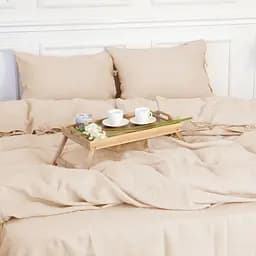 Підковдра MirSon Linen Amali льон 200х220 см помаранчево-рожева (2200008248888) - мініатюра 3