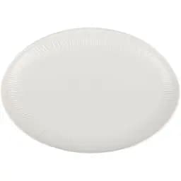 Тарілка МВМ My Home Промінь овальна 25.4x17.5 см біла (KP-110 S WHITE)