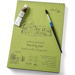 Альбом для акрила и масла на спирали SM-LT Art Authentic А4 290 г/м² белая бумага 20 листов