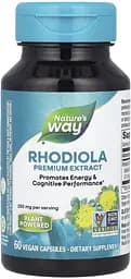 Родіола рожева Nature's Way Rhodiola 250 mg, 60 вегакапсул для підтримки енергії та когнітивних функцій