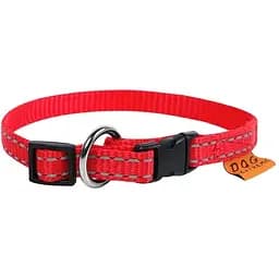 Нашийник для собак Dog Extremе, нейлоновий, регульований, 23-35х1,5 см, червоний