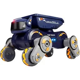 Радіокерований робот JJRC Q187-A Light Spray Stunt Robot Dog Orange/Blue [119114]