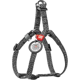 Шлея для котов и мини-собак Waudog Re-cotton, из восстановленного хлопка, с QR паспортом, XS, 28-40х1 см, серая (167011)