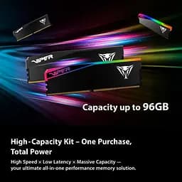 Модуль пам'яті для комп'ютера DDR5 32GB (2x16GB) 6400 MHz Viper Elite 5 Ultra RGB Patriot (VEUR532G6432K) - мініатюра 8