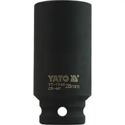 Головка торцева ударна 6-гранна Yato подовжена квадрат 1/2" М= 28 мм L= 78 мм (YT-1048)