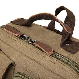 Рюкзак текстильний дорожній унісекс 20620 Vintage оливковий - мініатюра 4