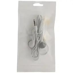 Наушники пластиковые в пакете Cube белые