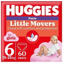 Набор подгузники-трусики Huggies Little Movers Pants 6 (15-25 кг) 60 шт.