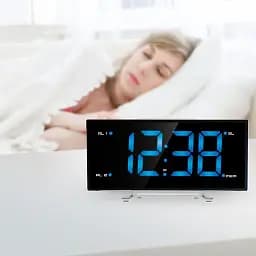 Годинник настільний з радіо Technoline WT460 Blue LED Black/Silver (WT460 blaue LED) - мініатюра 5