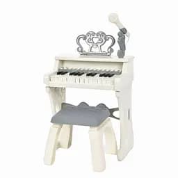 Дитячий синтезатор 328-26-27 з 25 клавішами мікрофоном стільчиком і функцією запису білий