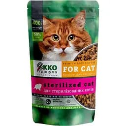 Сухой корм для стерилизованных котов Екко-гранула, 0,4 кг