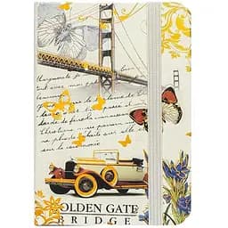 Блокнот А6 Bambi 5702-3 на гумці тверда обкладинка лінія 14х9 см 80 аркушів