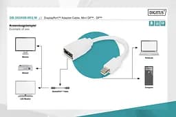 Переходник Mini DisplayPort - DisplayPort Digitus 4K - мініатюра 2