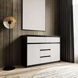 Комод Moreli T-227, 1271x910x400 мм Венге магия/Белый (mo-t227-venge-white)