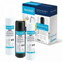 Комплект картриджів 1-2-3 Standart (2 поліпропілену+вугілля) Ecosoft kuh0015671