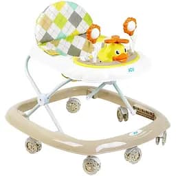 Дитячі ходунки з уточкою, музичною панеллю та регулюванням висоти, бежеві
