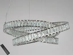 Світлодіодна люстра Romin 92Вт хром кришталь з пультом