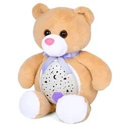 Ночник медведь, 30 см, плюш, интерактивный, проектор звездного неба, колыбельный, белый шум (в ассортименте)