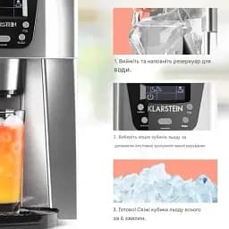 Льодогенератор Klarstein Ice Volcano 2G LED 12кг (10030848) - мініатюра 3