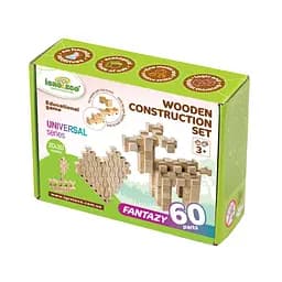 Деревянный конструктор "Фантазия" Igroteco 900057, 60 деталей