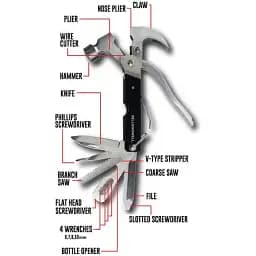 Мультитул Tac Tool Multi Hammer 18 інструментів Black (14967) - мініатюра 2