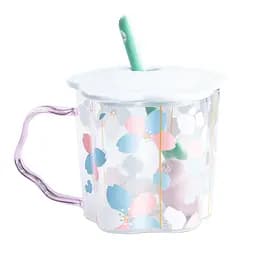 Чашка дитяча з принтом та кришкою з ложкою, блакитний Happy Life HP7213BL