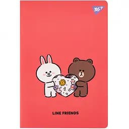 Тетрадь для записей Yes А4 Line Friends с вырубкой в ​​клетку 40 листов (681843)