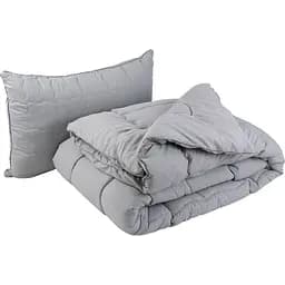 Уценка. Набор Руно Soft Line: одеяло 140х205 см + подушка 50х70 см серый (924.52_Soft Line)