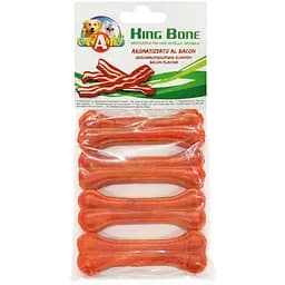 Ласощі для собак кістка зі смаком бекону 10 см Croci King Bone Bacon 4 шт/уп