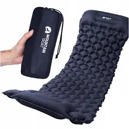 Коврик (каремат) надувной Mountain Goat 190 x 58 x 5 см со встроенным насосом MG0009 Navy Blue (P-5905973400916)