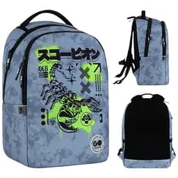 Рюкзак GoPack Teens 135M-5 Черно-голубой (GO26-135M-5)