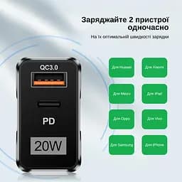 Зарядний пристрій XON PowerCharge 20W (PD20) USB Type-C (PCWA020020A1С1W 6143) Білий - мініатюра 3