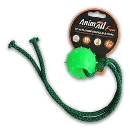 Игрушка AnimAll Fun шар с канатом зеленый 4 см