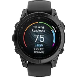 Смарт-годинник Garmin Fenix E 47mm AMOLED Slate Gray Steel with Black Silicone Band (010-03025-03/01) [116556] - мініатюра 3