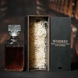 Подарунковий набір віскі Whiskey Stones №11 графин Selecta в дерев'яному пеналі - мініатюра 4