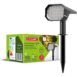 Светильник уличный Eurolamp LED с аккумулятором и солнечной батареей S3 1W 5V 6500K IP54 (60)